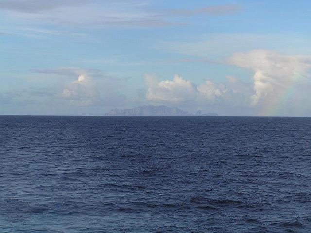 A rainbow close to Ilha da Trindade seen from the Confluence