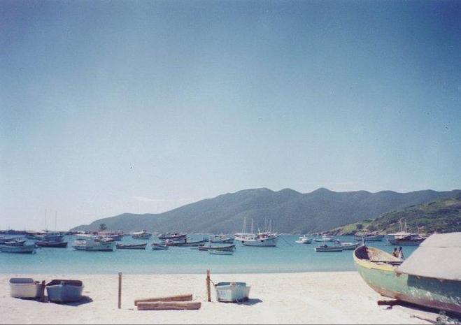 view towards confluence on Ilha do Farol from Arraial do Cabo seaport