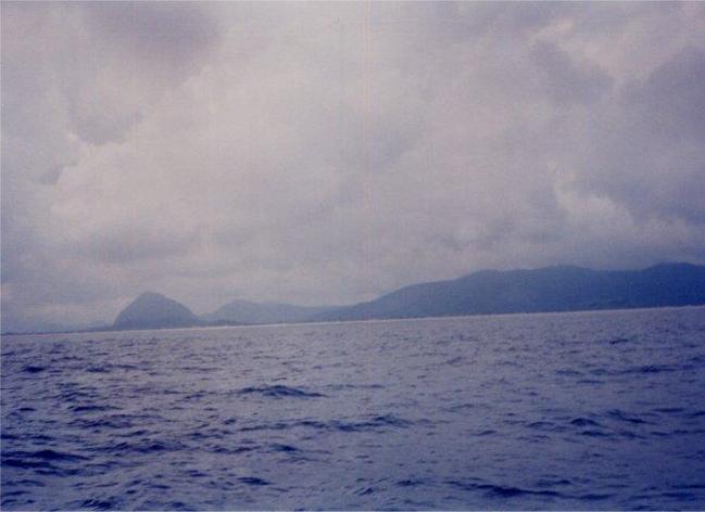 Looking northeast from the confluence the Brazilian mainland also appears really close