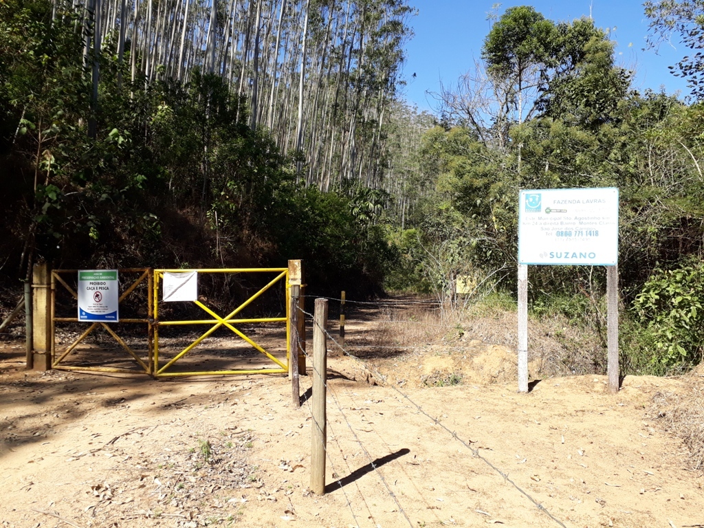 Entrada da fazenda Lavras - Lavras farm entrance