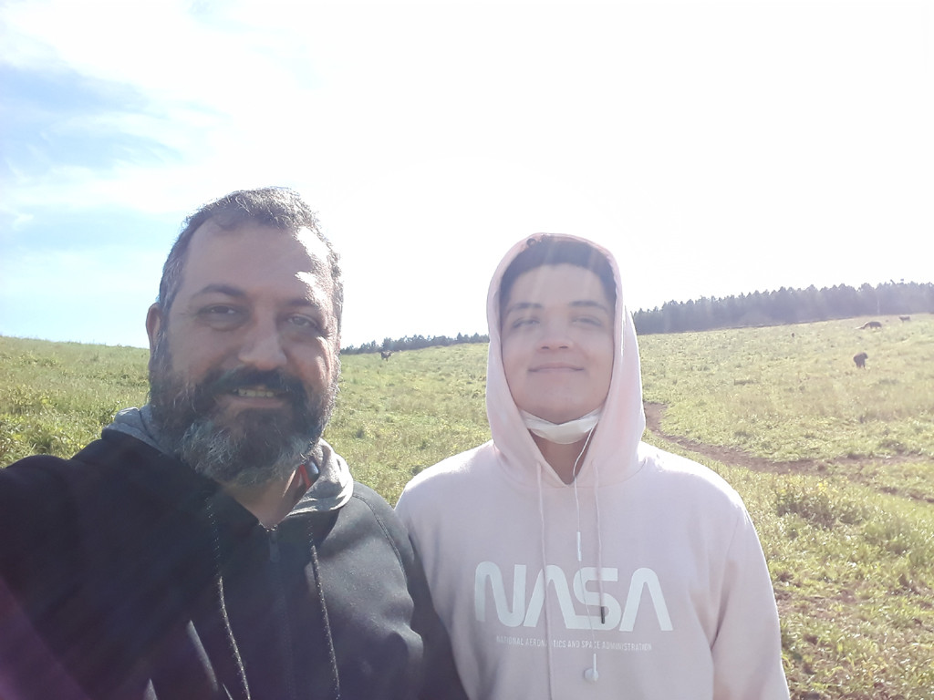 Eu e meu filho na confluência - I and my son at the confluence