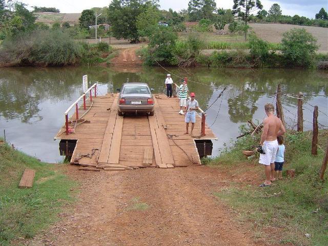 Crossing the River of the Marsh, by hand-propelled raft