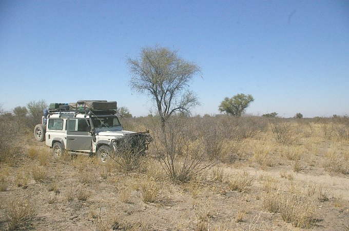 Land Rover parked near Confluence