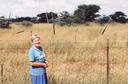 #3: Maxie Steenkamp next to the boarder fence with the camera facing east