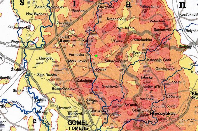 IAEA surface radioactivity map