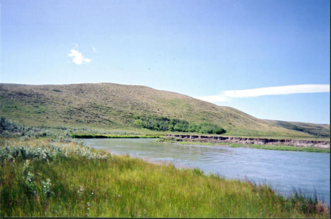 Looking south up the North Milk River