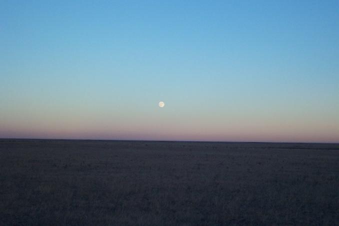 The moon, looking Northeast from the confluence