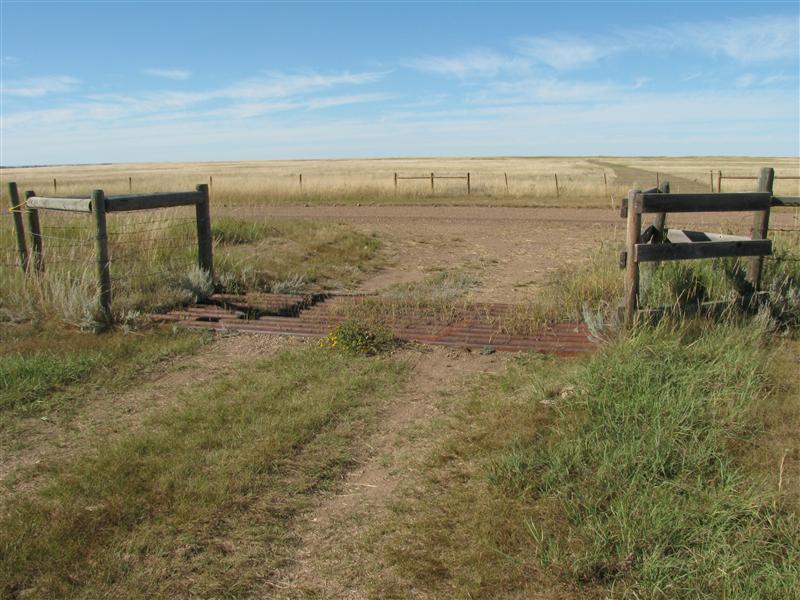 Looking North through the gate off Township Road 240 