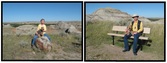 #10: Carolyn, Alan and Symon at Dinosaur Provincial Park on the way to the confluence.