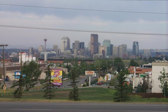 Downtown Calgary as seen on our way to Ogden Industrial Park.