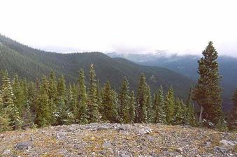 #1: The confluence area, down in the Lusk Creek Valley, from Baldy Pass