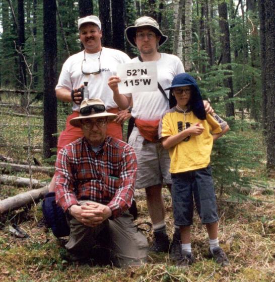 Dan, Guy (back), David and Sébastien (front) at the point