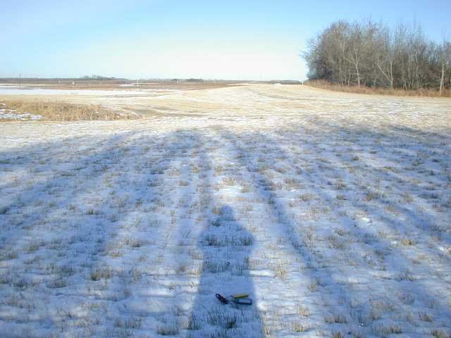 Looking north toward Hwy 13; the Palm III and GPS are at the bottom of the photo