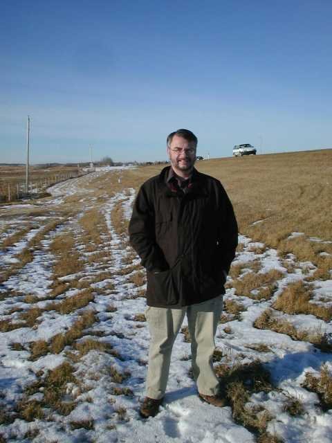 Ralph Grabowski standing near Hwy #13