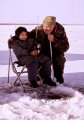 #4: A girl and her grandfather, ice fishing.