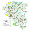 #8: Map; X marks the confluence (lower right)