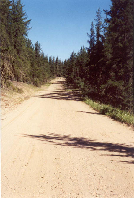 Follow this road to Conklin and Steepbank Lake