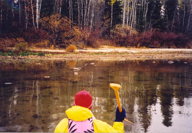 Arriving at west shore of N. Wabasca L. near confluence