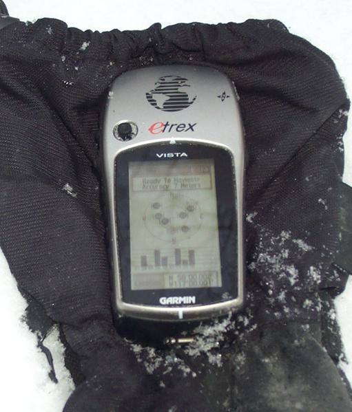GPS showing location