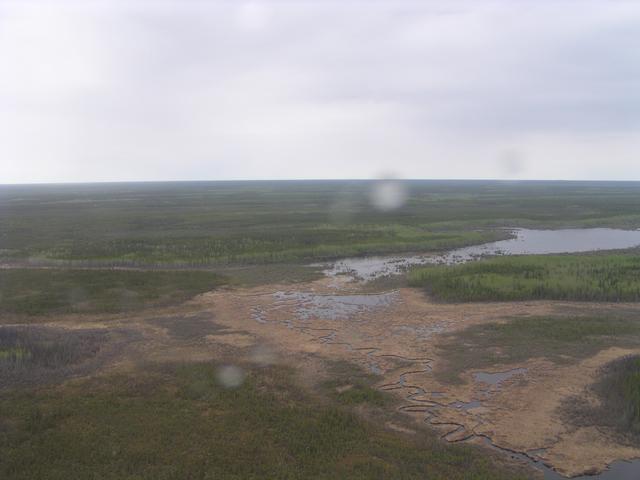 Facing north.