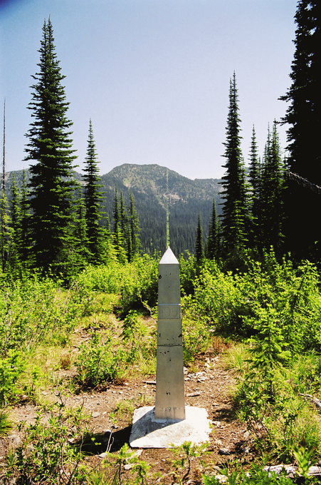 Boundary monument 195 facing East