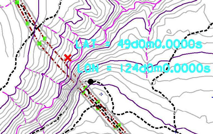 Map image showing confluence and picture locations
