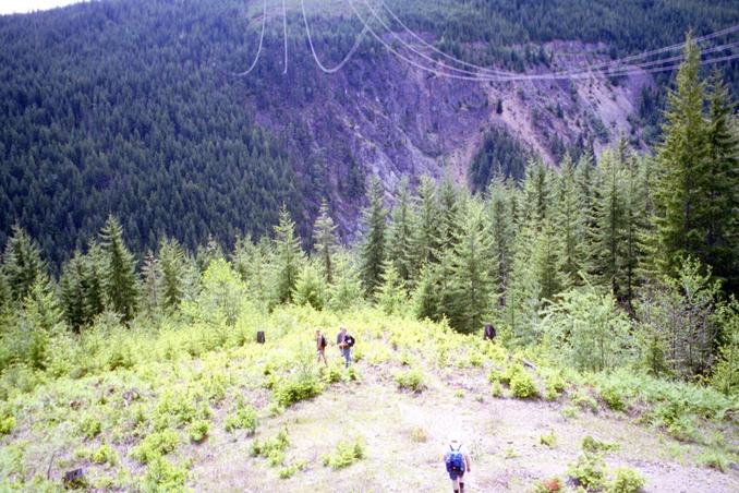 Heading down into the ravine