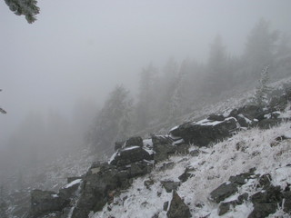 #1: A view of the confluence area (hidden behind fog).