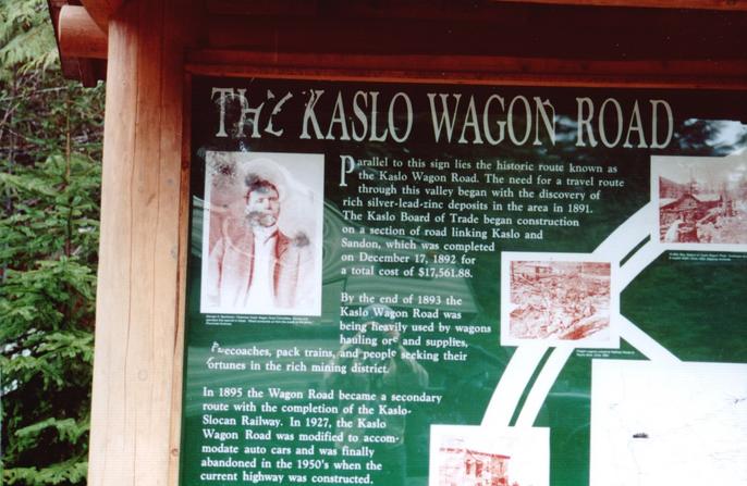 Mr. Buchanan and the K & S Wagon Road sign