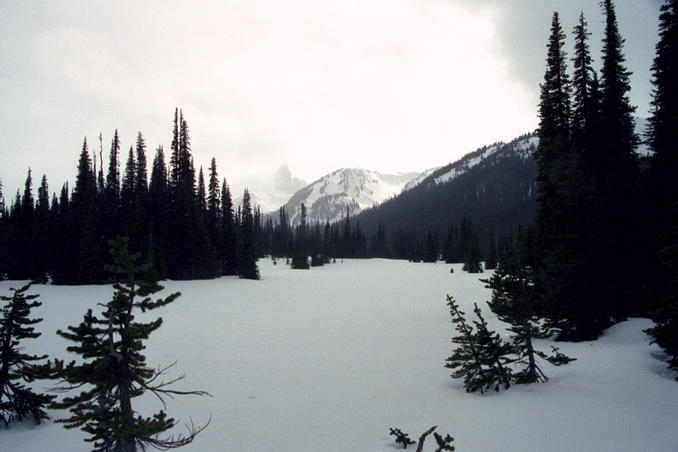 Looking SSW from the confluence towards The Black Tusk