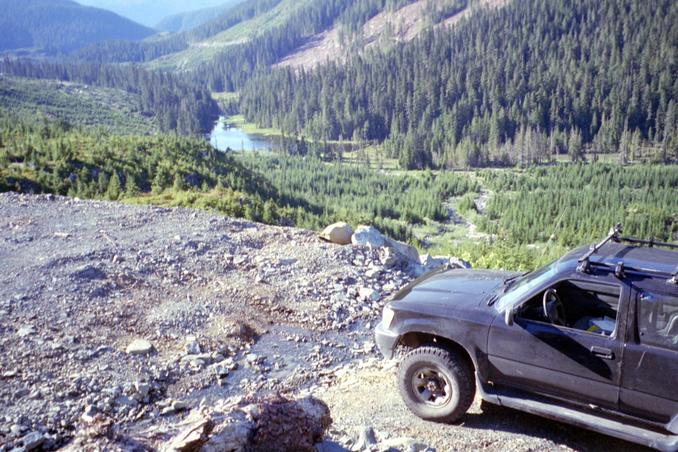 "This confluence visit brought to you by Toyota" - a culvert ditch near the end of the road