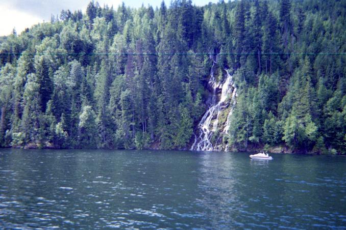 Pretty waterfall across from Nielsen Beach