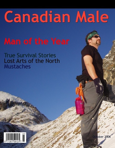 Scott's faux magazine cover - "Canadian Male of the Year"