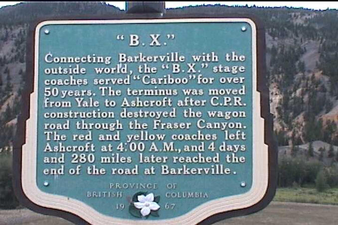 Information plaque in the Fraser Canyon