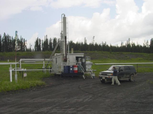 Oil and Gas Building Just before the washout (the X in the map picture)