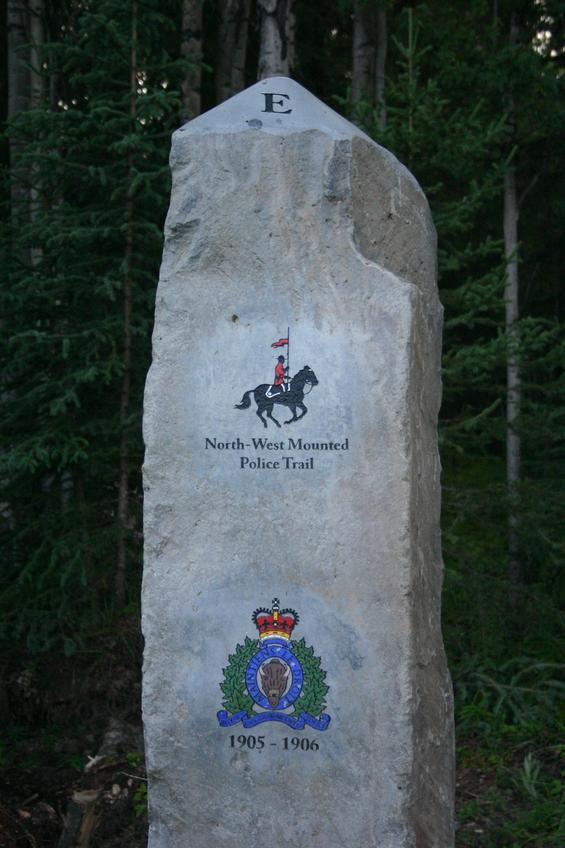 North-West Mounted Police Trail marker