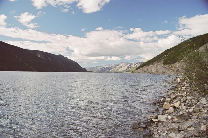 Muncho Lake, looking north, near Stawberry Flats