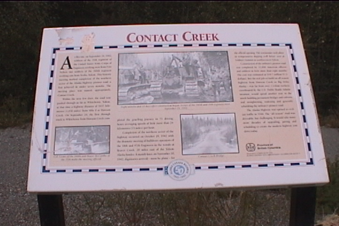 Contact Creek sign