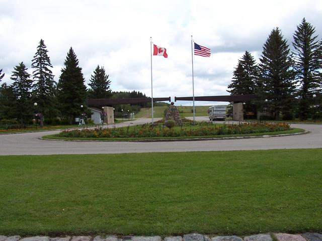 Entrance to the International Peace Gardens.