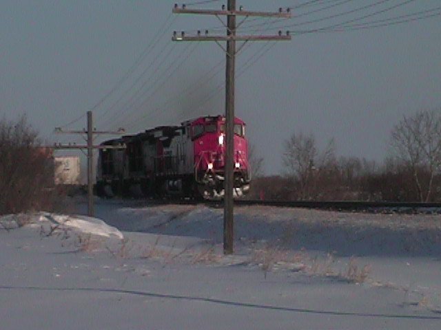 Approaching Canadian National Train near Confluence
