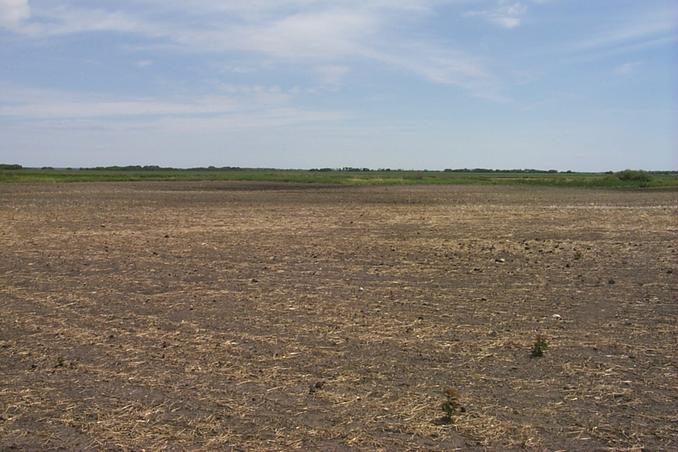 The view to the east.  Look carefully, you might be able to see the railroad.