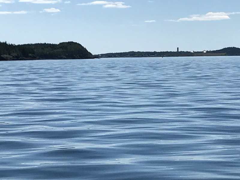 View to the south showing Deer Island and Pleasant Point, Maine