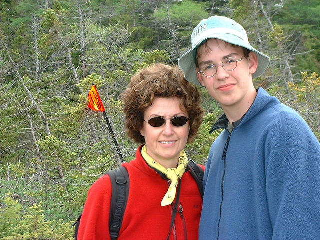 Gemma and Zachary: pennant in background