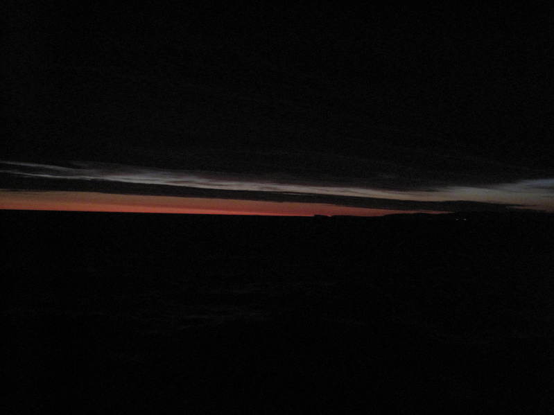North-East land is seen and the lights of settlements