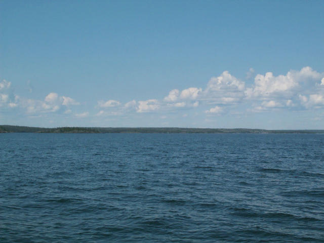 View towards Francois Bay, right on the confluence looking North