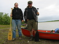 #7: The two of us at Inuvik the next day, having completed 1500 kilometers of paddling