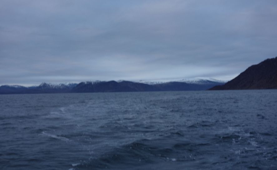 Confluence area looking northeast with the entrance of the Pangnirtung fiord in the background