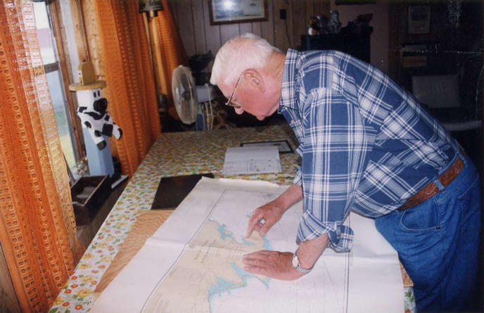Bill showing us nearby location of an airplane crash