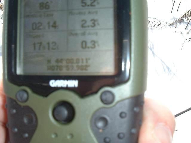 Slightly fuzzy GPS reading (but still legible enough)