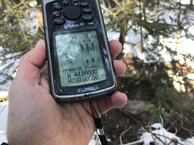 #3: GPS reading at the confluence point. 